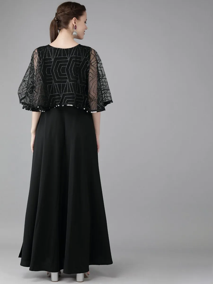 Ahalyaa Women Cap Style Beautiful Long Dress