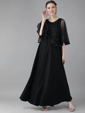 Ahalyaa Women Cap Style Beautiful Long Dress