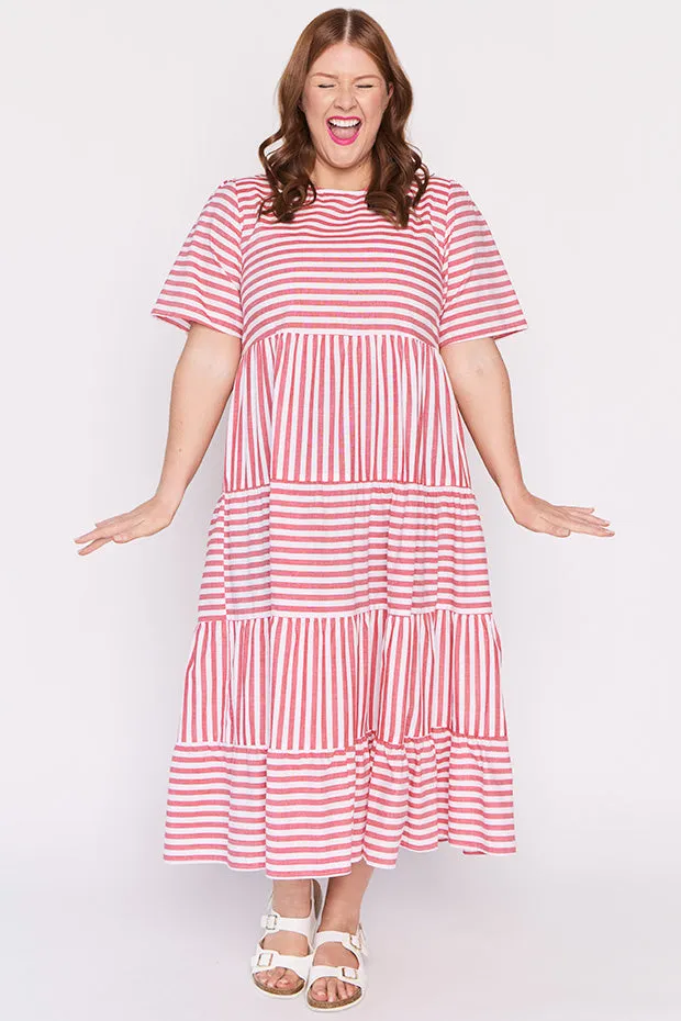 Alani Red Stripe Dress