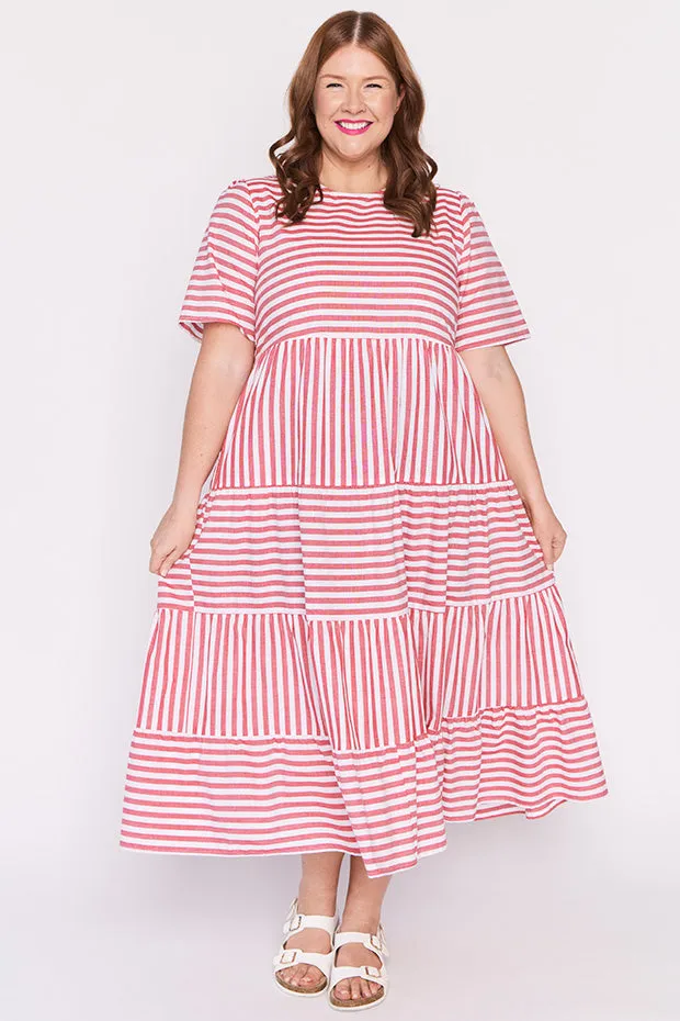 Alani Red Stripe Dress