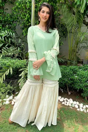 Aynoor Cotton Gharara Pants