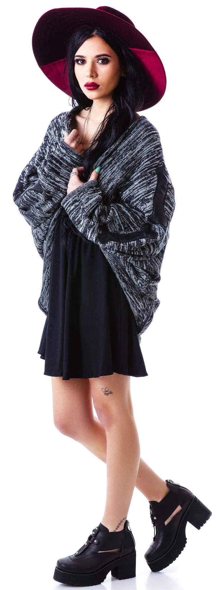 Back Boned Knitted Cape