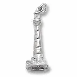 Cape Hatteras Lighthouse, Nc Charm In 14K White Gold