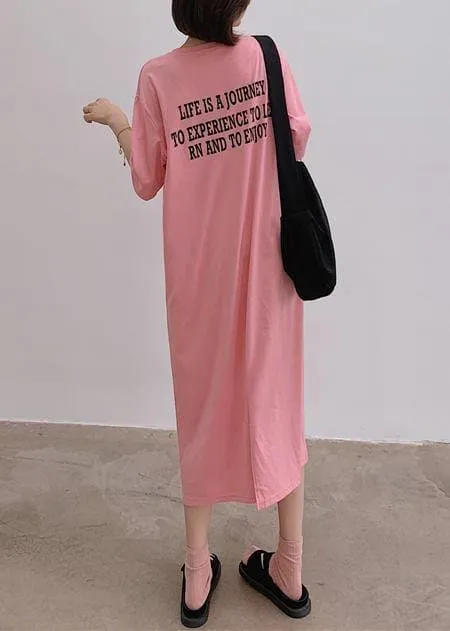 Elegant o neck quilting dresses Outfits red Letter A Line Dresses