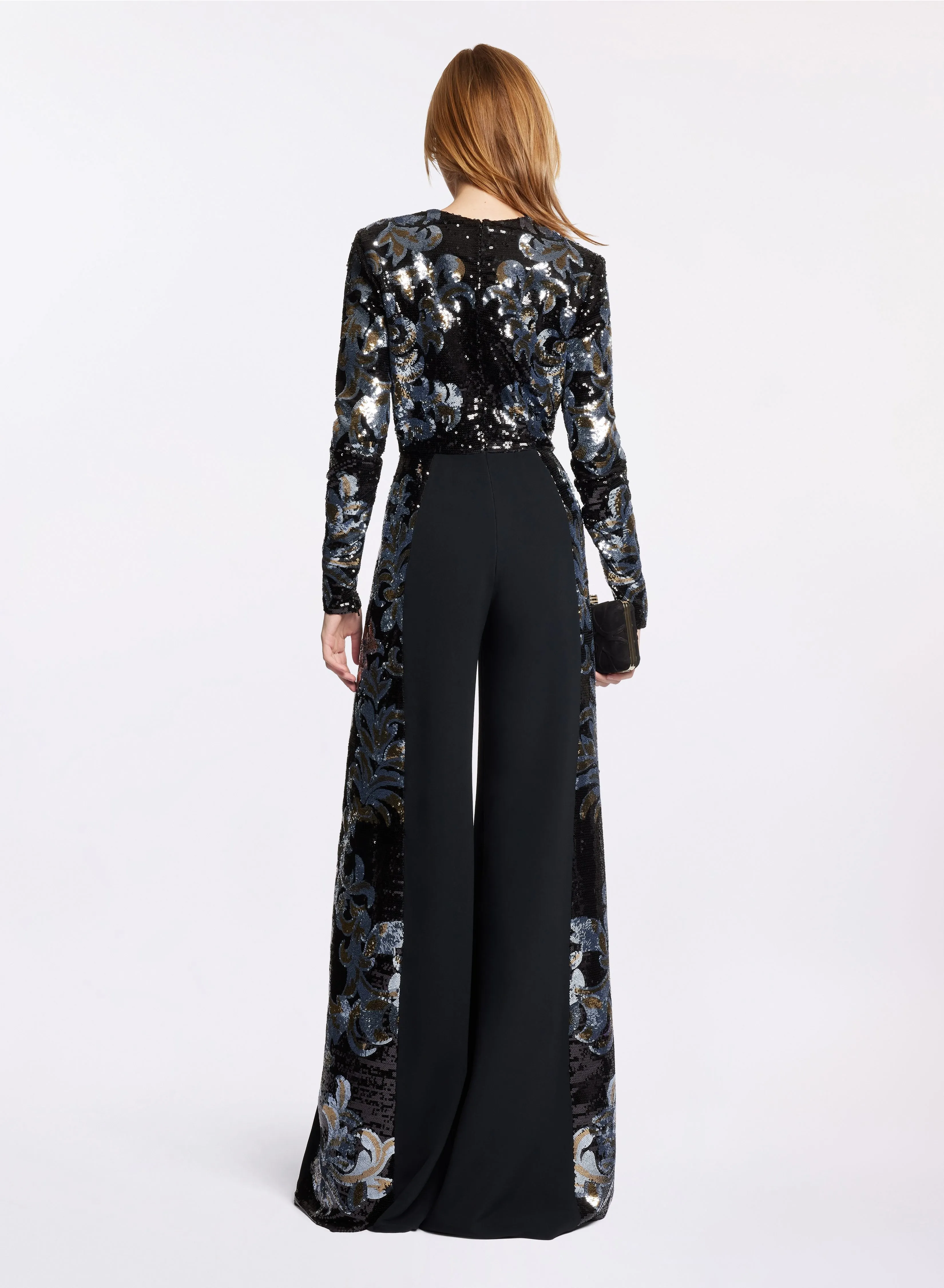 Embroidered Sequin Jumpsuit