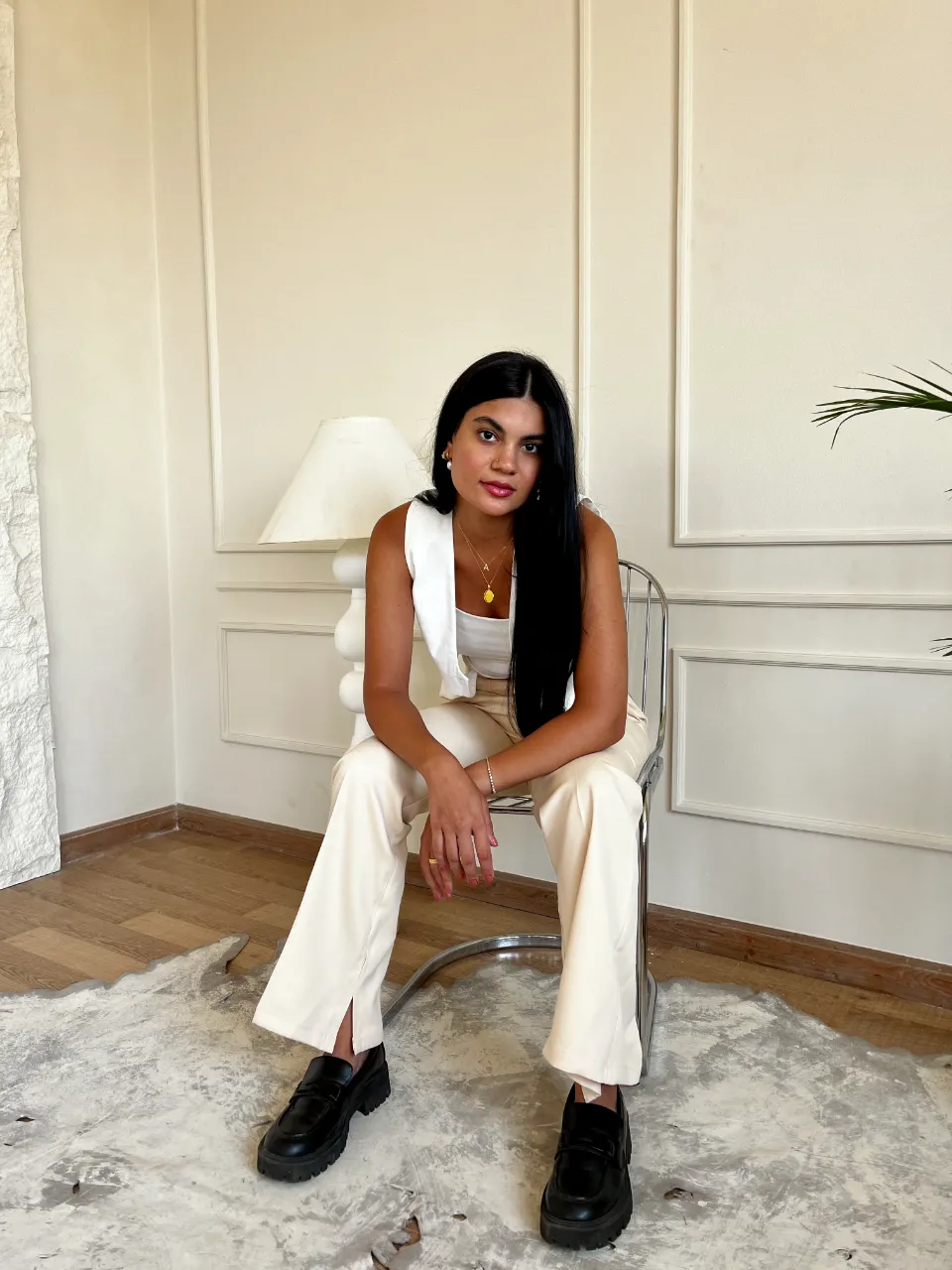 FLARED PANTS BEIGE