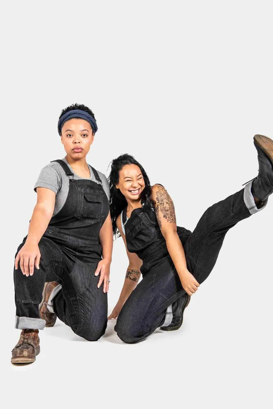 Freshley Overall - Heathered Black Denim
