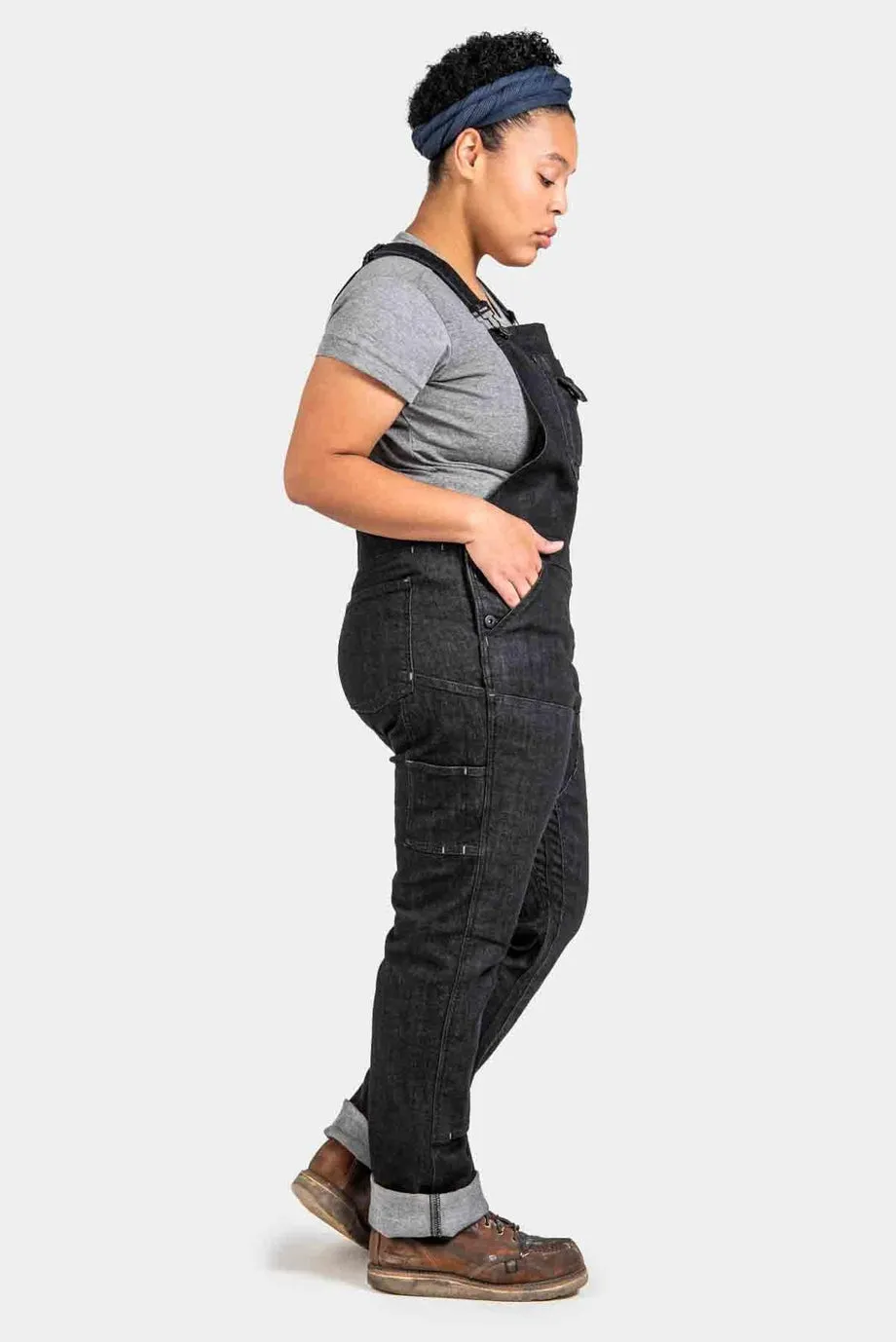 Freshley Overall - Heathered Black Denim
