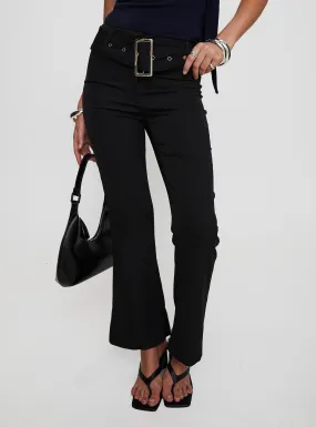 Gabrielli Belted Pant Black