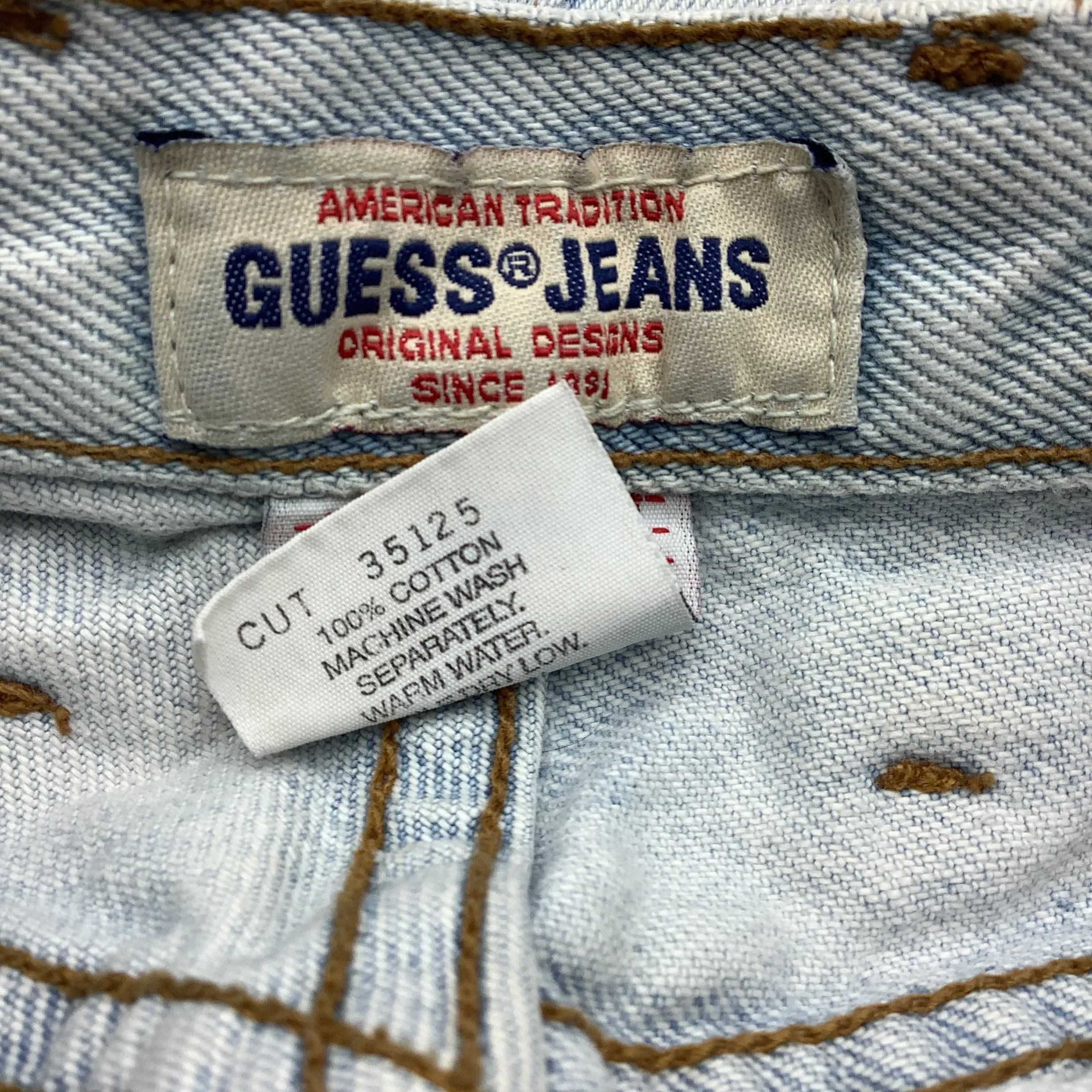 Guess Women's Pants Blue Vintage High Waisted Size: 10/12/31