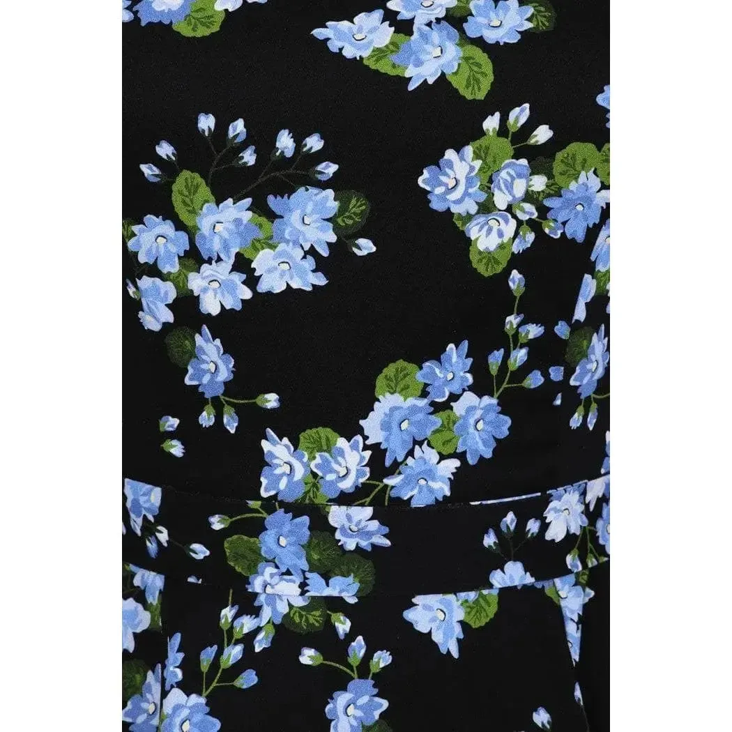 Hepburn Dress - Blue Floral