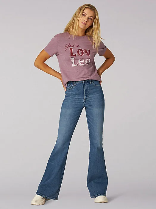 Lee Women's Heritage High Rise Slim Fit Flare Jean in Clear Cut