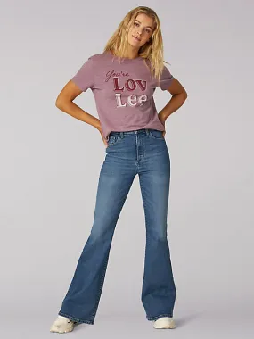 Lee Women's Heritage High Rise Slim Fit Flare Jean in Clear Cut