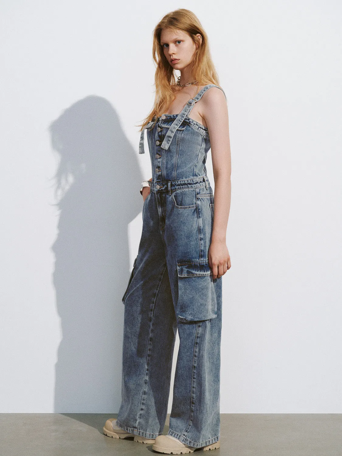 Loose Denim Overall