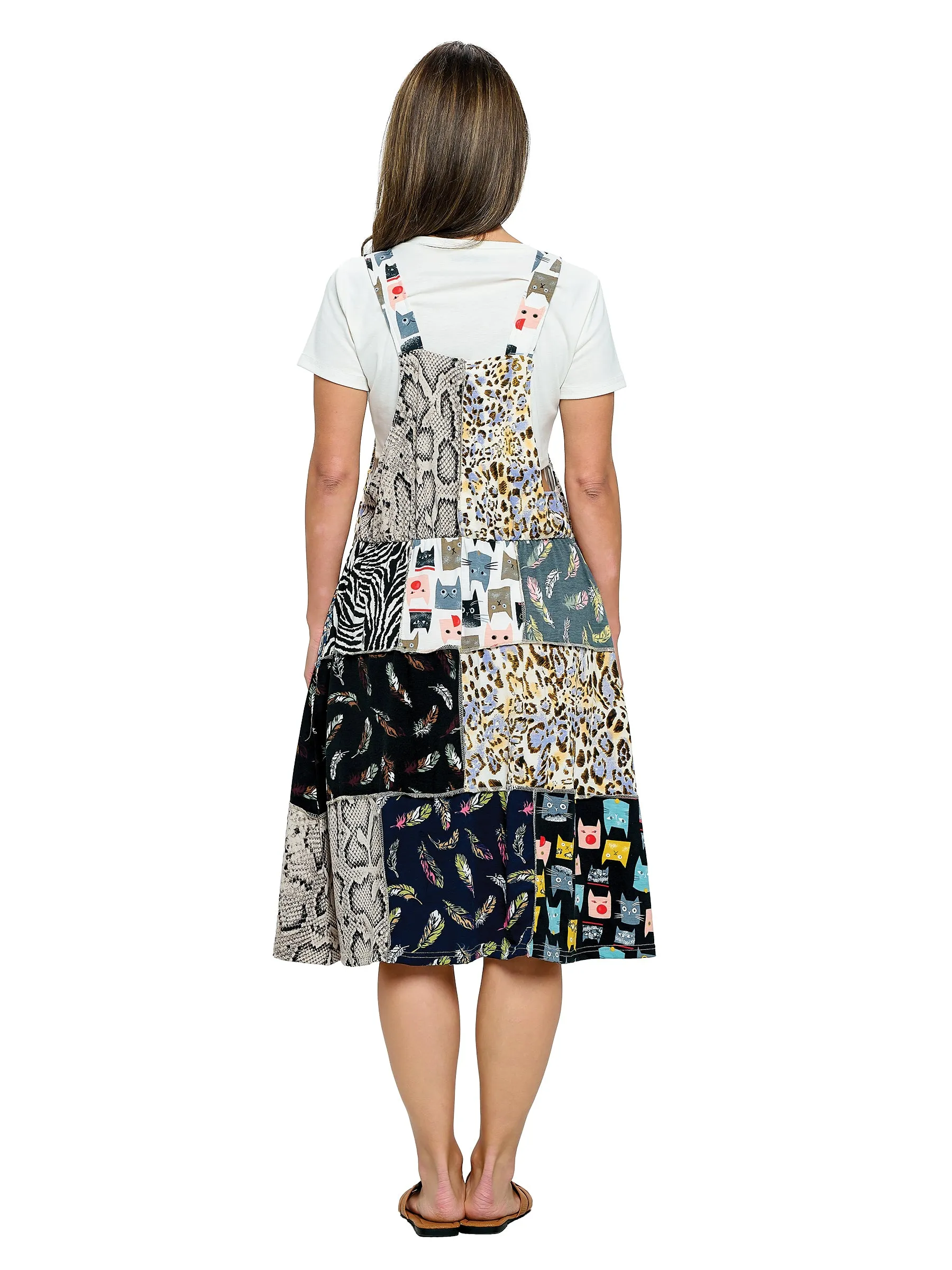 Overall Cat Patchwork  Dress