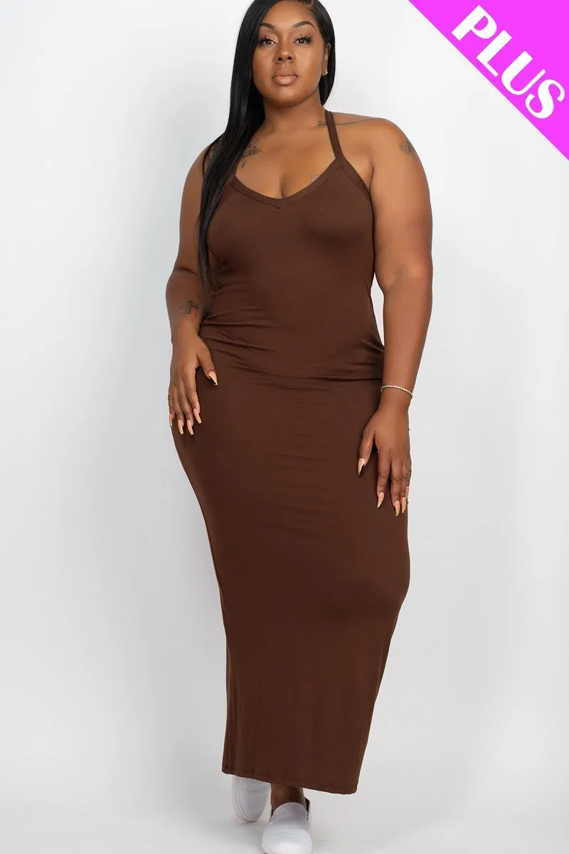 Plus Racerback Maxi Dress (13 Colors)
