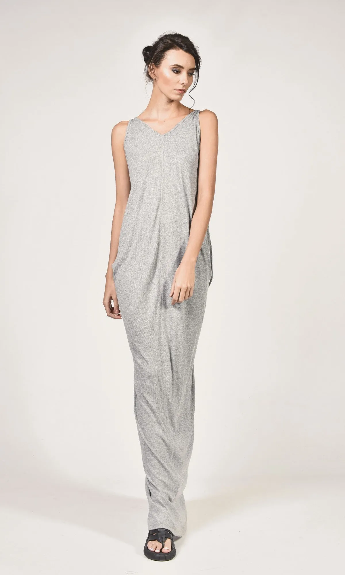 Ribbed Dress with Open Back