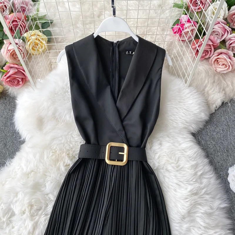 Suit Collar Flared Pants Jumpsuit