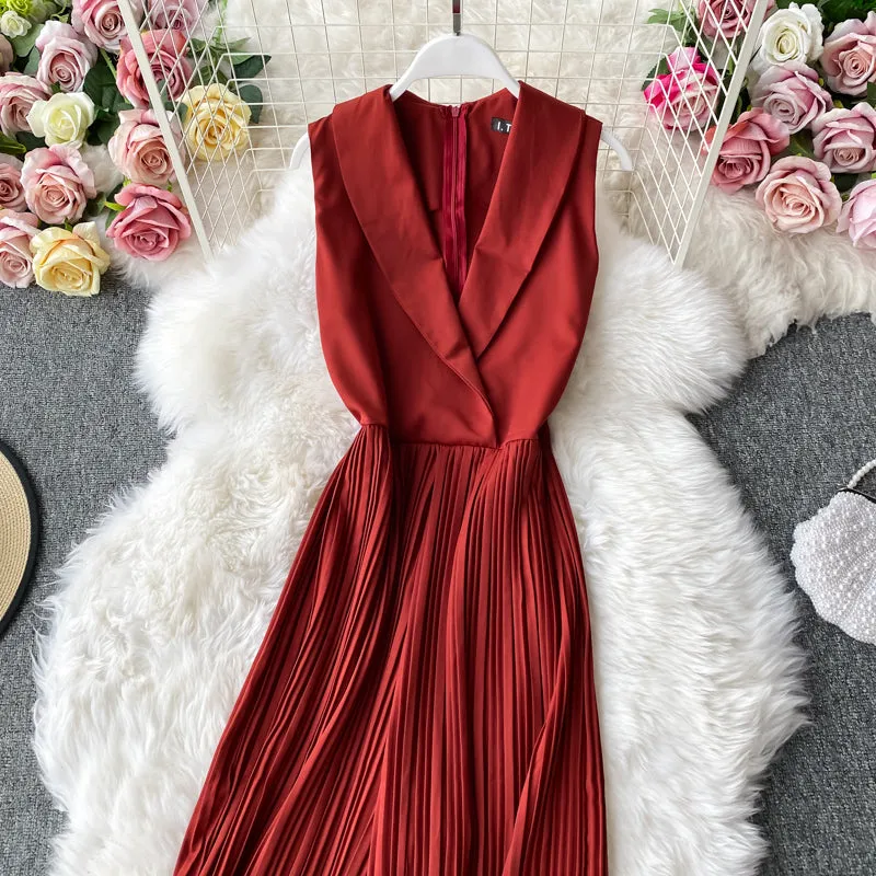 Suit Collar Flared Pants Jumpsuit