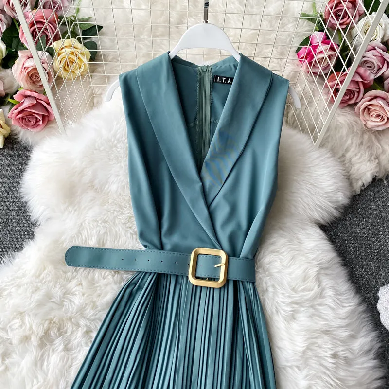 Suit Collar Flared Pants Jumpsuit