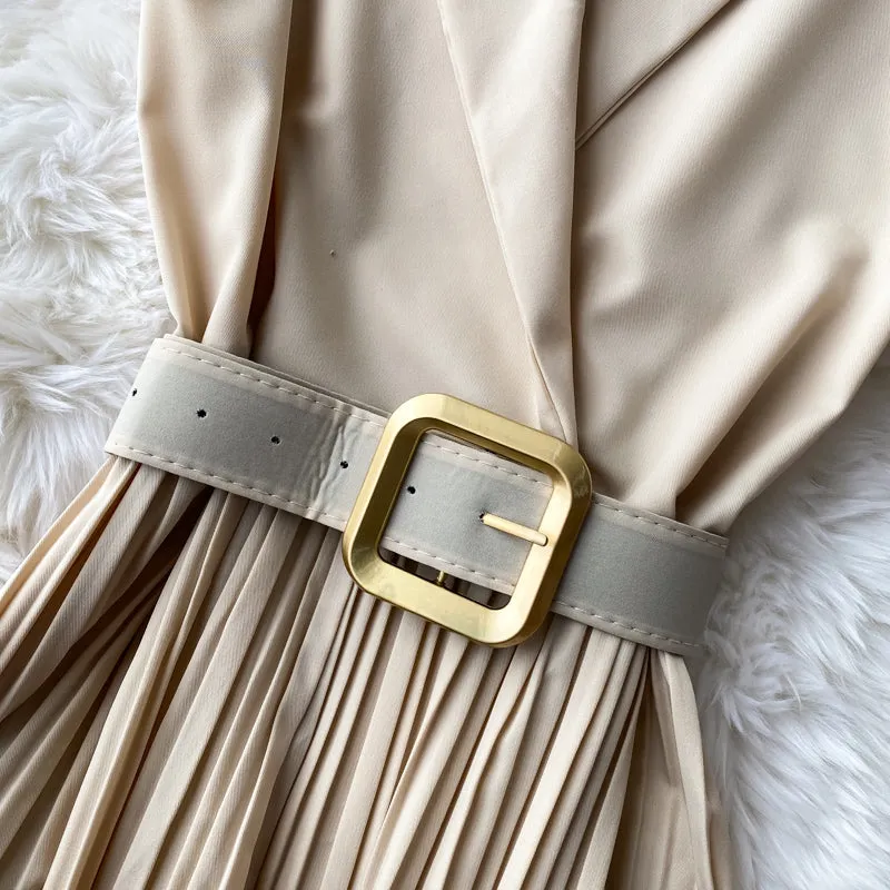 Suit Collar Flared Pants Jumpsuit