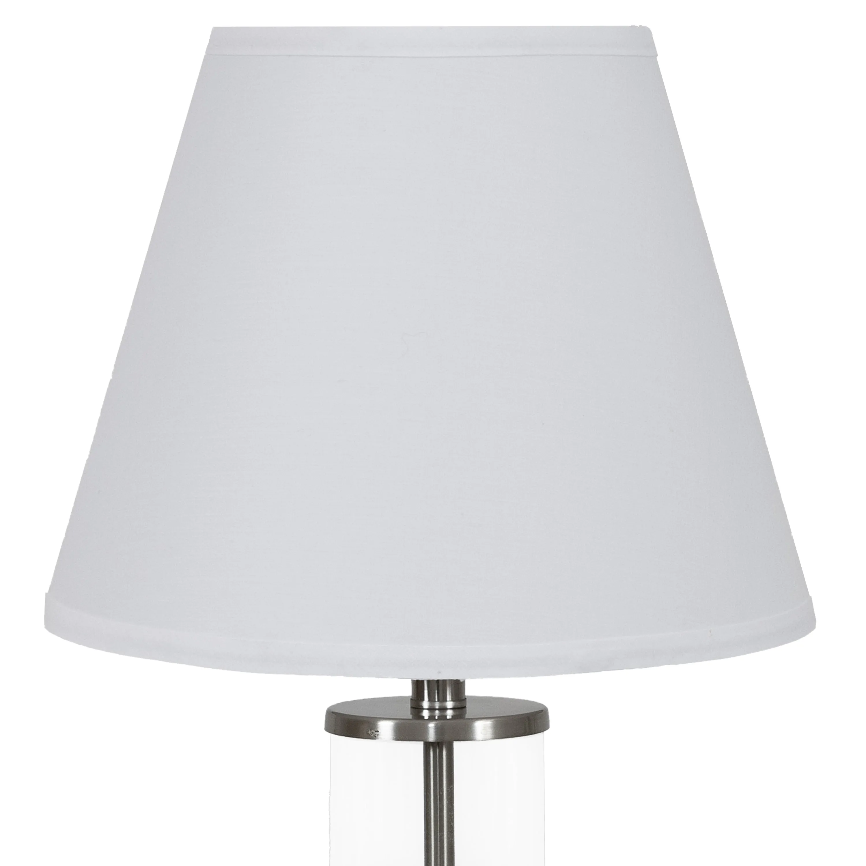 Sunnydaze Glass Cylinder Table Lamp Set of 2 with Shade - 27.75" H - Plug-In Electric