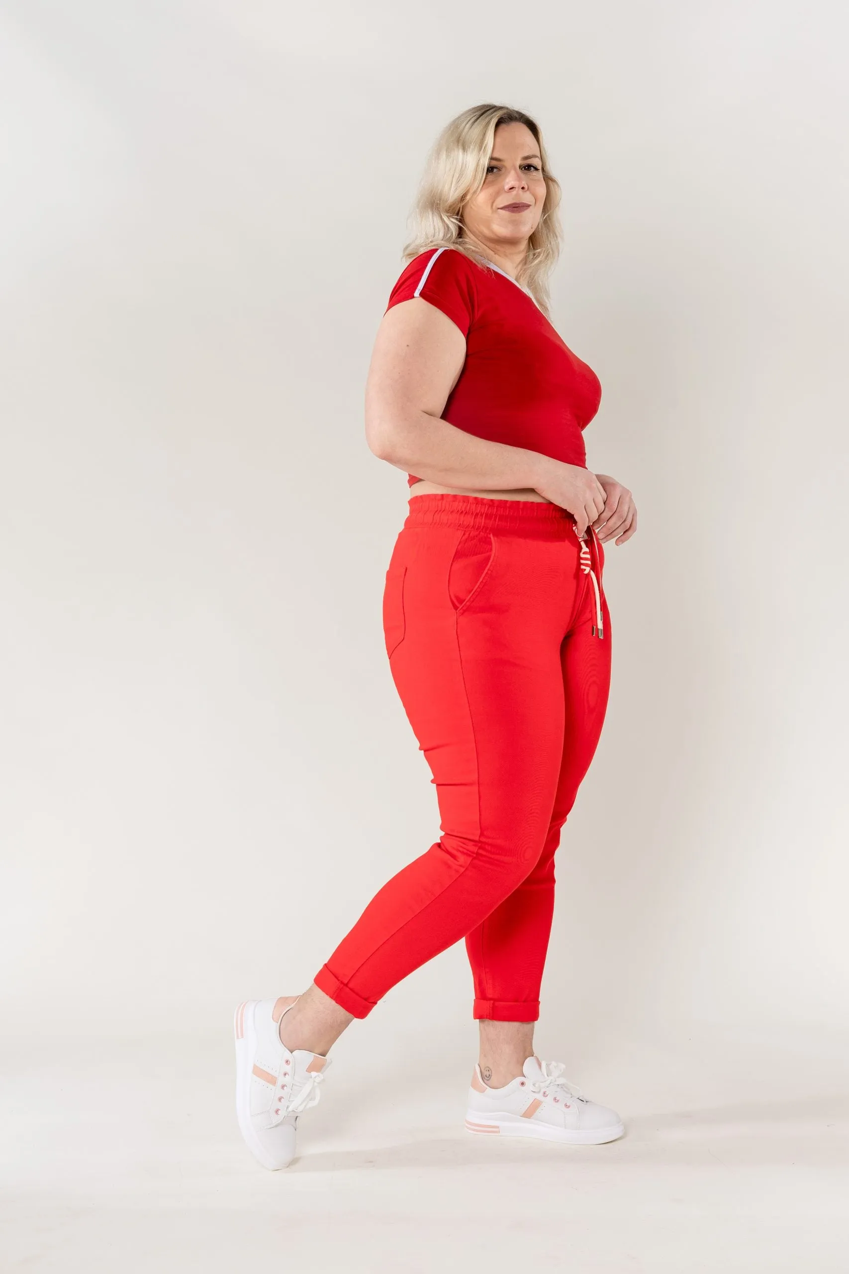Wholesale Jogging Pants Cotton Red